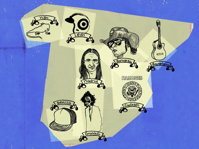 "Mapa musical ibérico" según la Rolling Stones