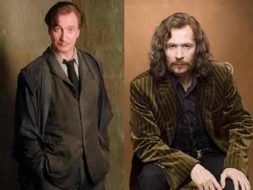 David Thewlis y Gary Oldman en sus papeles de Remus Lupin y Sirius Black, en las películas de la Warner