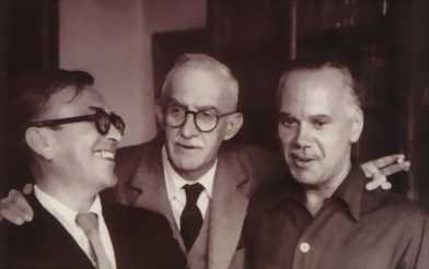 Emilio Prados, José Moreno Villa y Luis Cernuda en la década de los 50