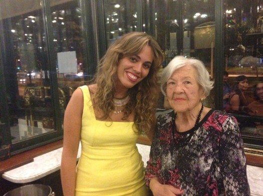 Al finalizar el acto, Marina Casado y Leonor Machado