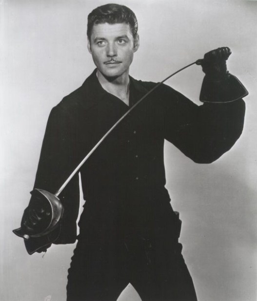 Guy Williams en su papel del Zorro