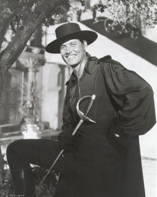Guy Williams en su papel del Zorro