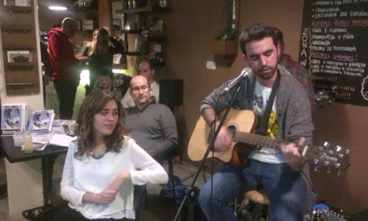 Marina Casado y Juan Casado. De fondo, Emilio Blanco y  Juan Manuel Corral