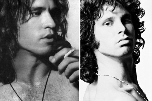 Van Kilmer en la película y el verdadero Jim Morrison