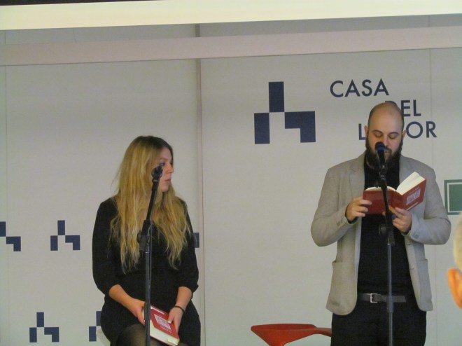 Eme Agra-Fagúndez y Alberto Guerra recitando por Ana María Moix y Miguel Labordeta