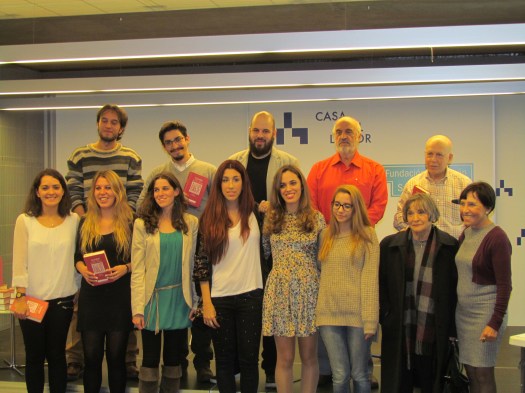 Los participantes del acto. Fila de arriba, de izquierda a derecha: Alberto Guirao, Eric Sanabria, Alberto Guerra, José María de la Torre, Javier Lostalé. Fila de abajo, de izquierda a derecha: Paula Bozalongo, Eme Agra-Fagúndez, Conchy Gutiérrez, Andrea Toribio, Marina Casado, Déborah Alcaide, Marisa Marazuela y Amelia Romero