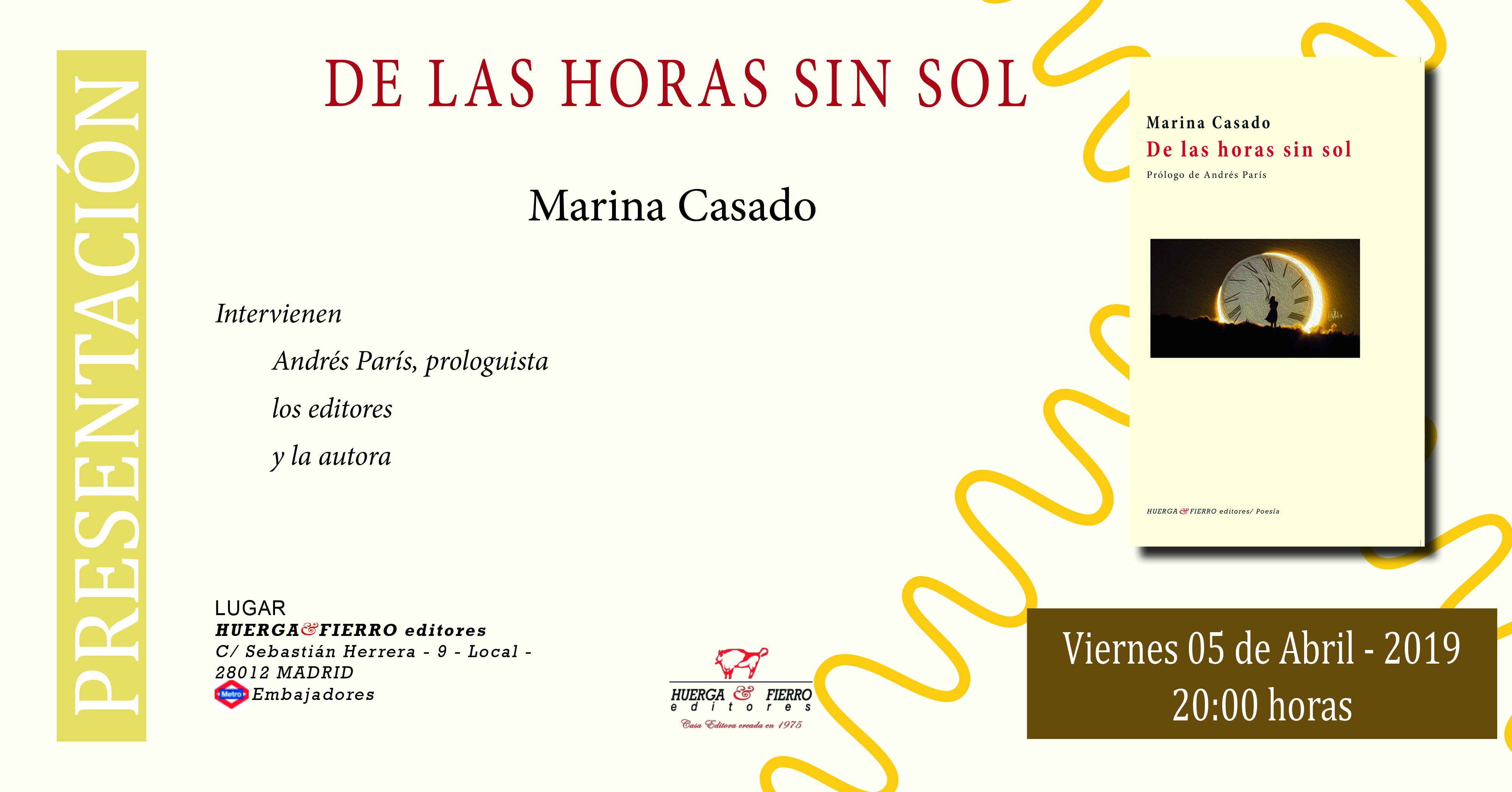 DE LAS HORAS SIN SOL-INVITACION